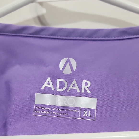 Ada Women's Purple V-Neck Blouse - Picture 3 of 7